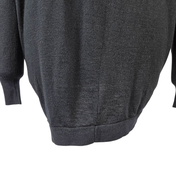 Yoon Cocoon Buttoned Down Black Draped Cardigan - Picture 6 of 13